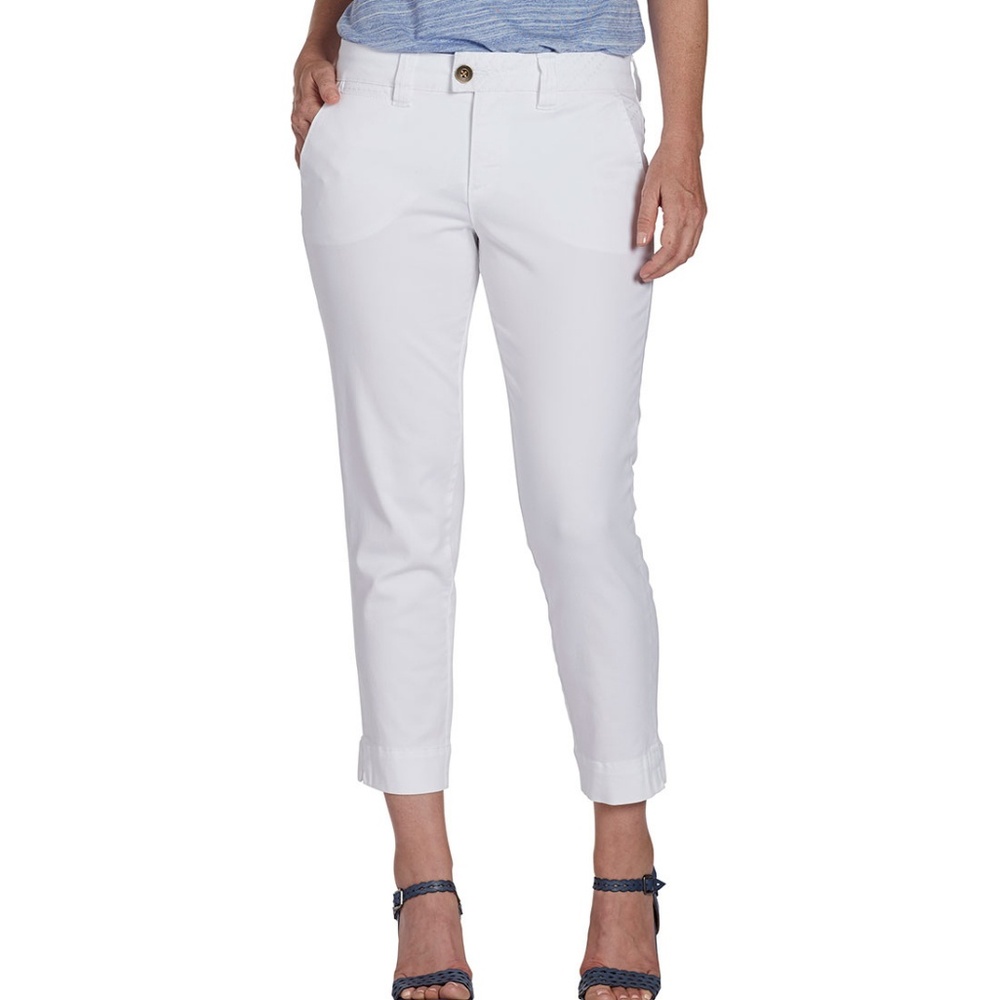 JAG jeans ankle crop slim fit pure white pants